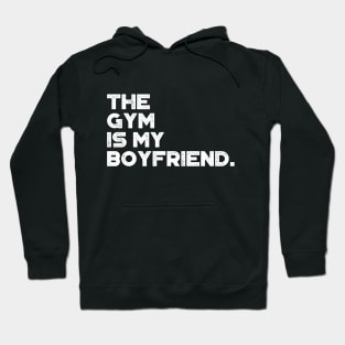 The Gym Is My Boyfriend Funny Vintage Retro (White) Hoodie